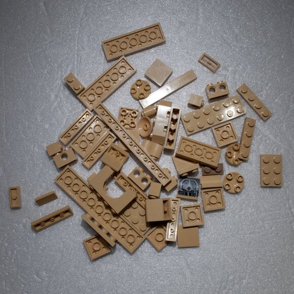 Beige Tan Lego Bulk Pieces 50+ Lot Bricks Plates Specialty Parts Build Random X - Picture 1 of 4